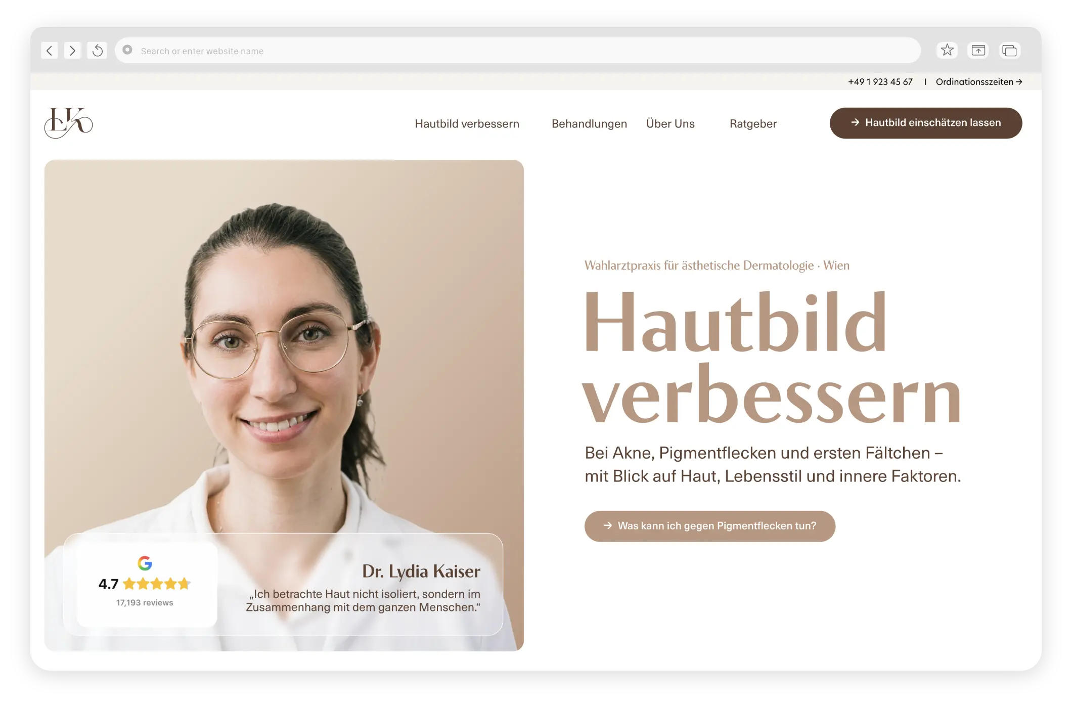 Agentur-Website für Ärzte